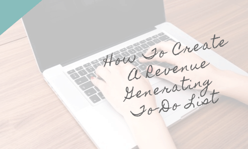 Revenue Generating To Do List